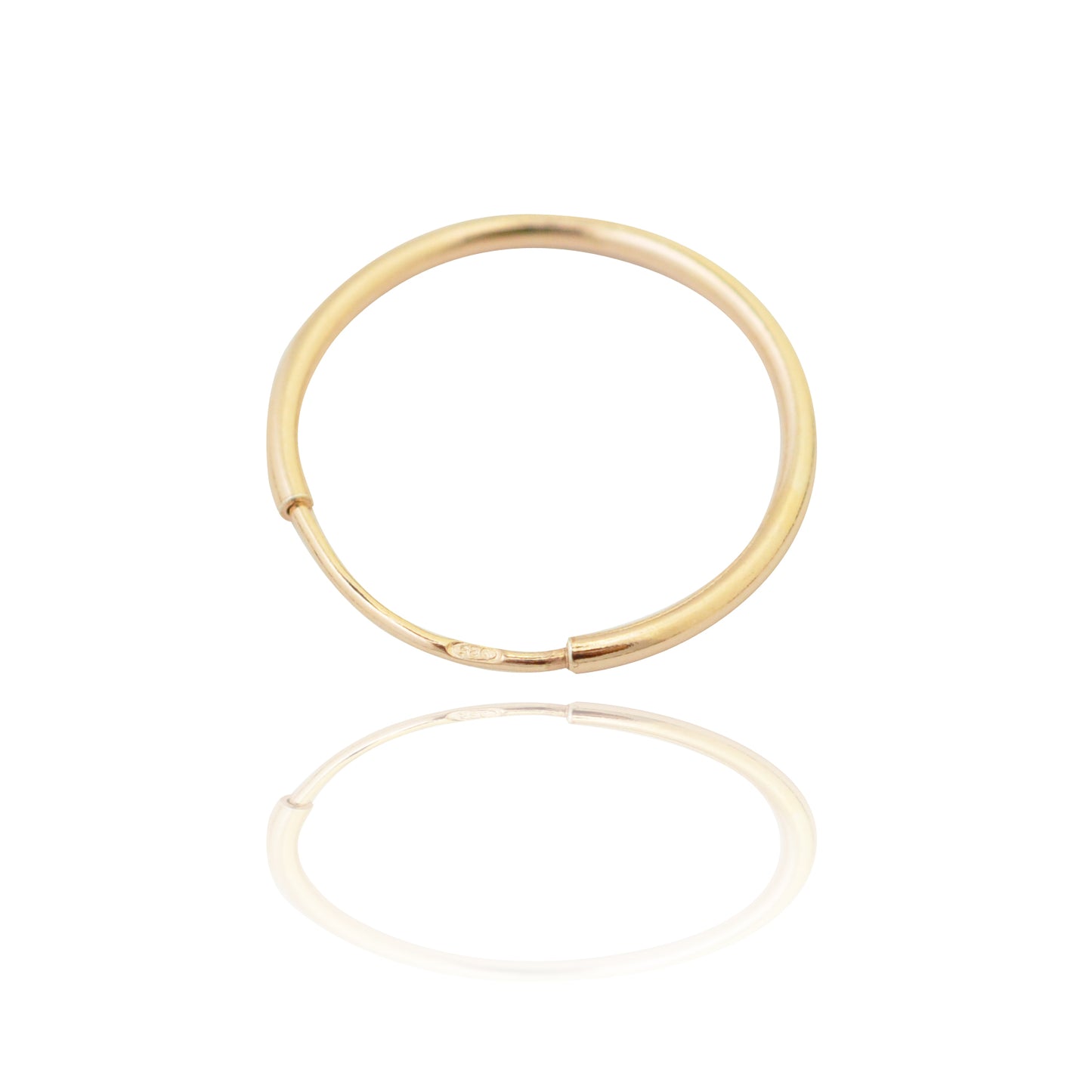 Creole mini / 925 silver - 18k rose gold plated / Ø 15 mm