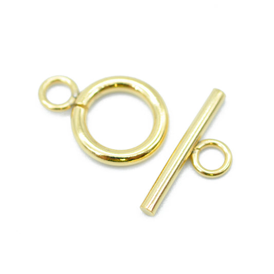 Gold-plated stainless steel toggle clasp / Ø 12 mm