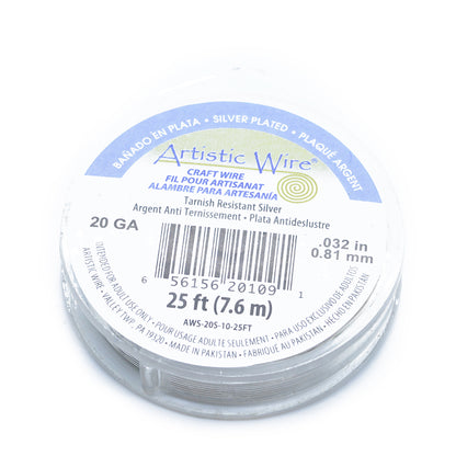 Roll of Artistic Wire / silver antitarnish / modeling wire / 7.6m / Ø 0.81mm