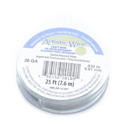 Rolle Artistic Wire / silber antitarnish / Modellierdraht / 7,6m / Ø 0,81mm