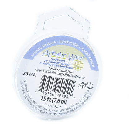 Rolle Artistic Wire / silber antitarnish / Modellierdraht / 7,6m / Ø 0,81mm