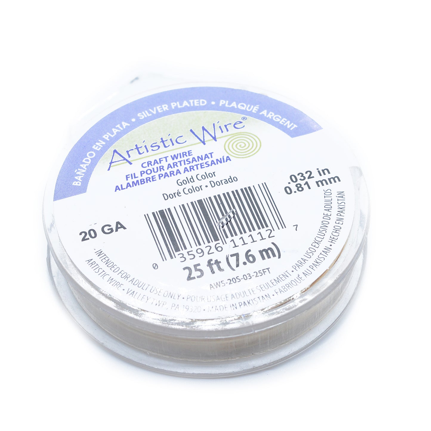 Roll of Artistic Wire / gold-plated / modeling wire / 7.6m / Ø 0.81mm