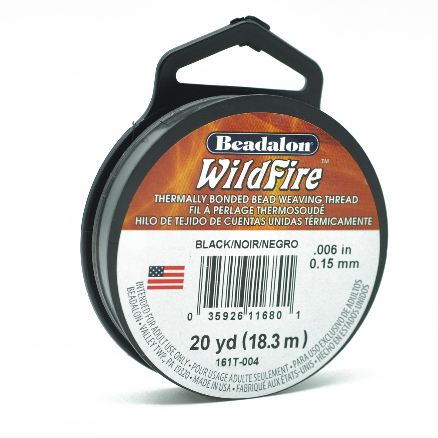 Beadalon Wild Fire Yarn black / 18m / Ø 0.15mm