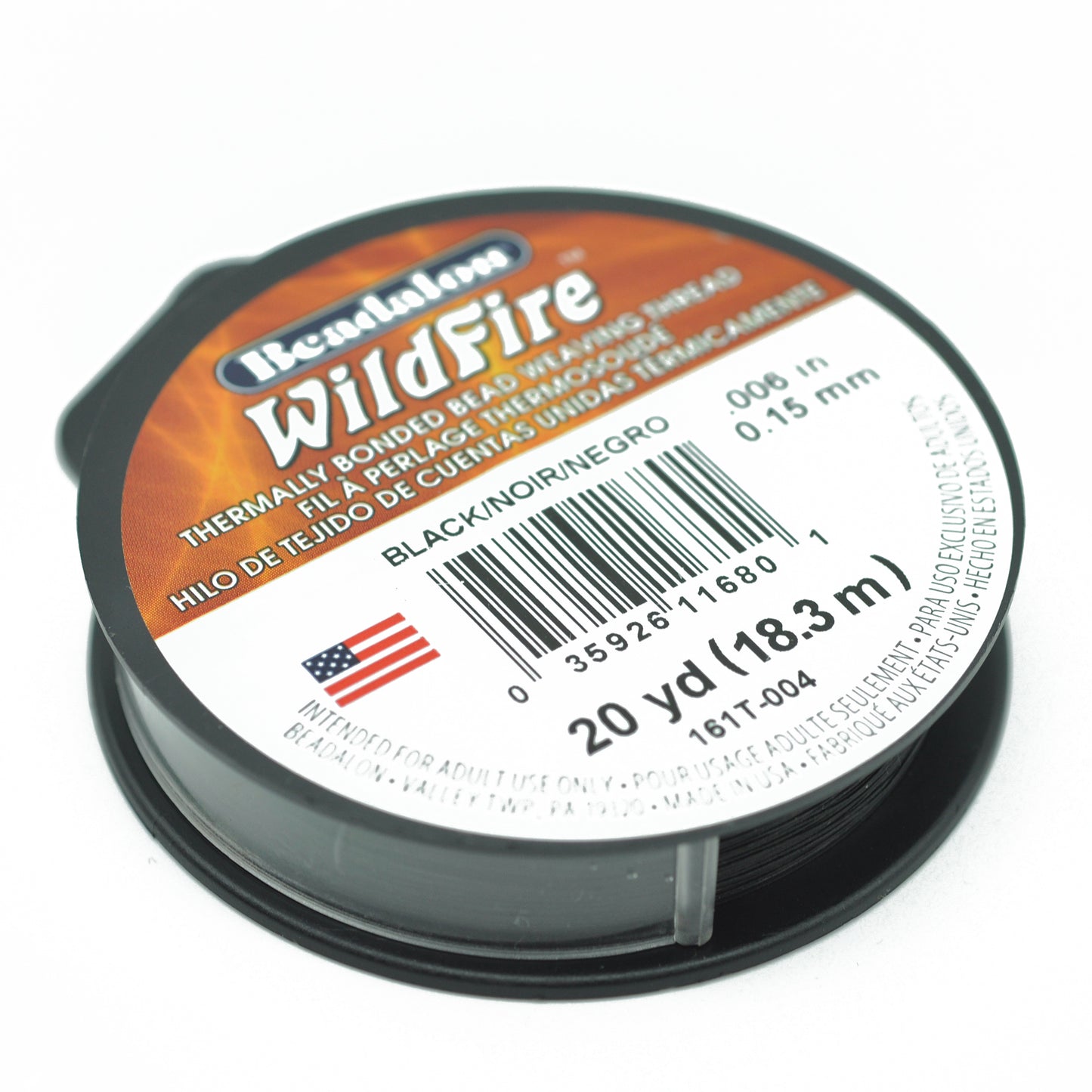Beadalon Wild Fire Yarn black / 18m / Ø 0.15mm