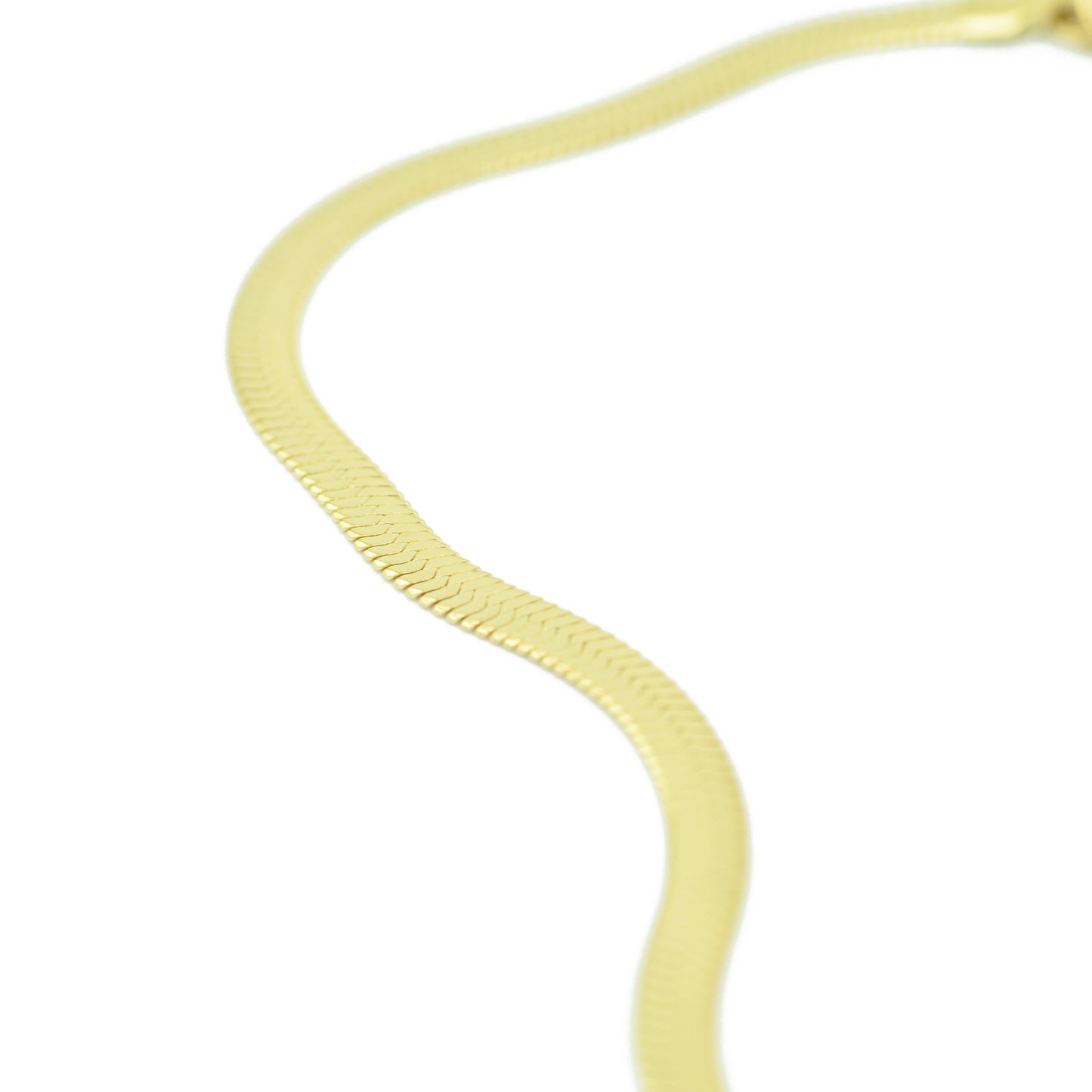 Edelstahl Schlangenkette Halskette flach / 40 + 7 cm