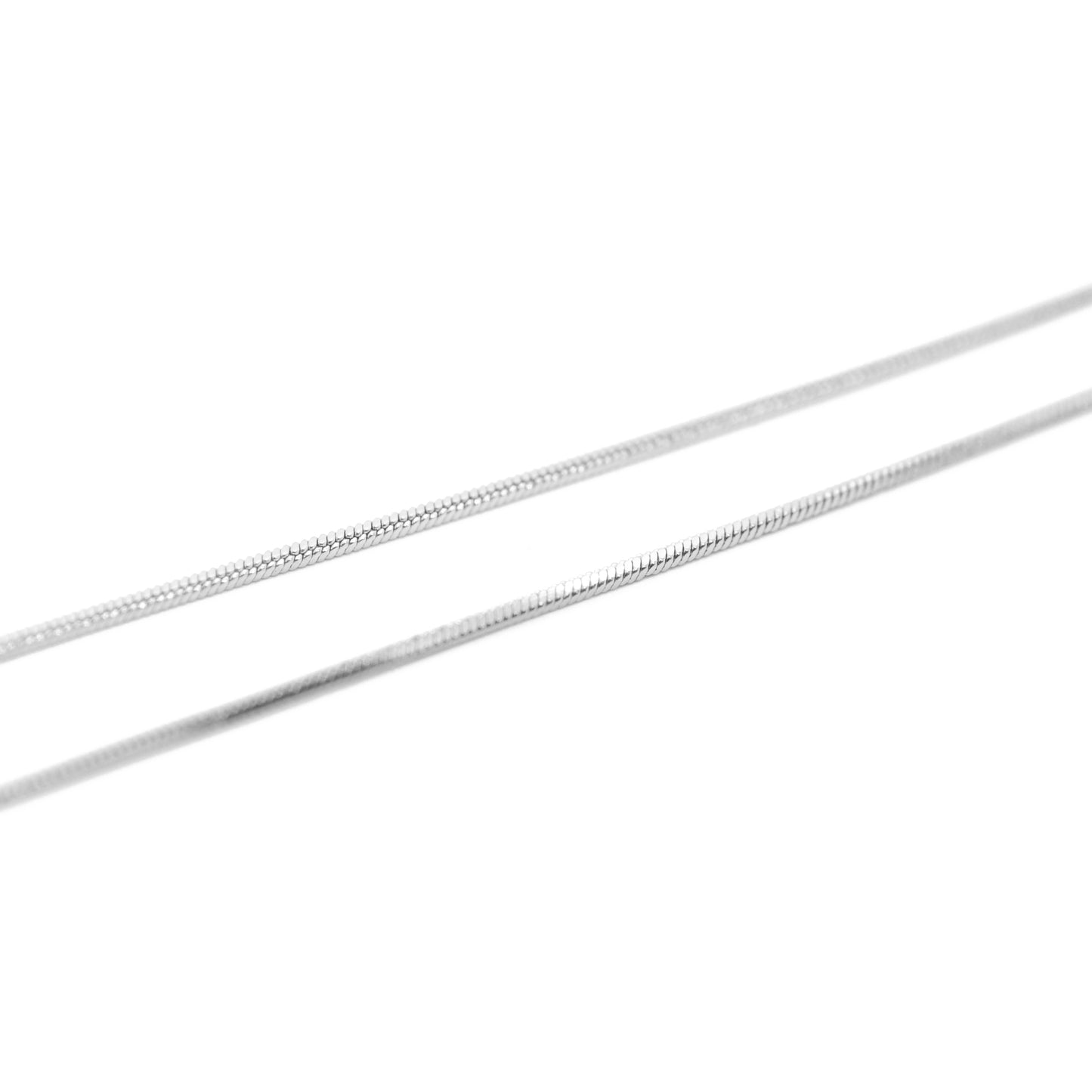 Edelstahl Halskette Schlangenkette / silberfarben / 45 cm