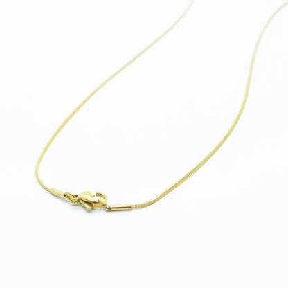 Stainless steel necklace snake chain / gold plated / 45 cm