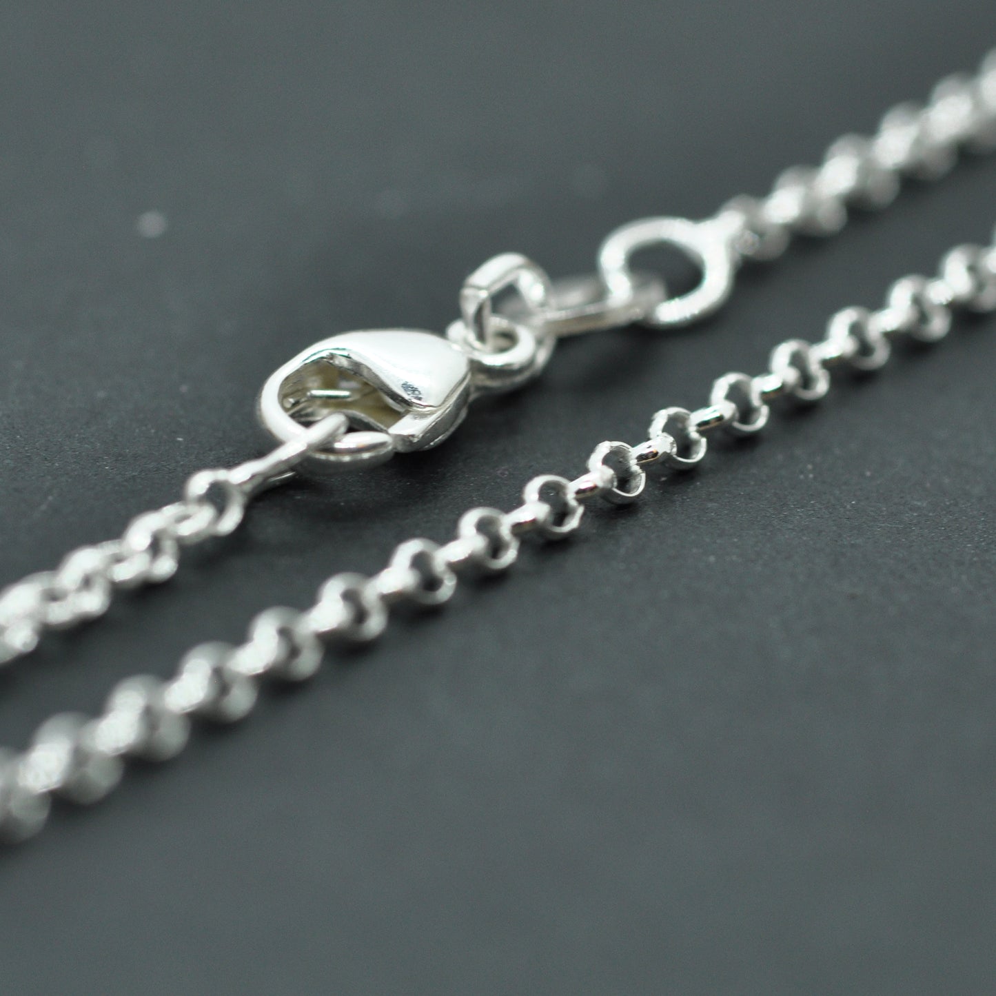 925er Sterling Silber Halskette Erbskette / 38cm