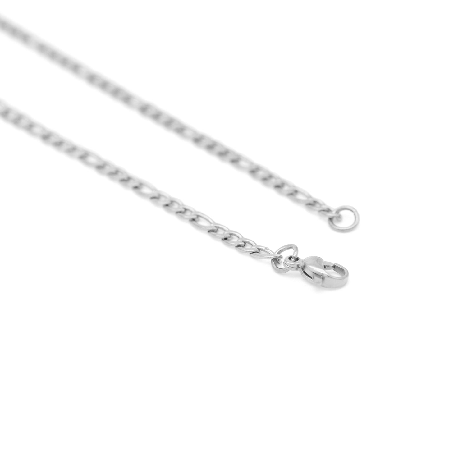 Stainless steel Figaro chain / silver colored / 45 cm