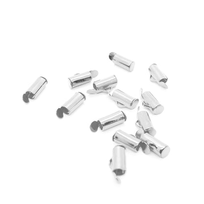 Hinged end piece end cap / silver-colored / 9mm