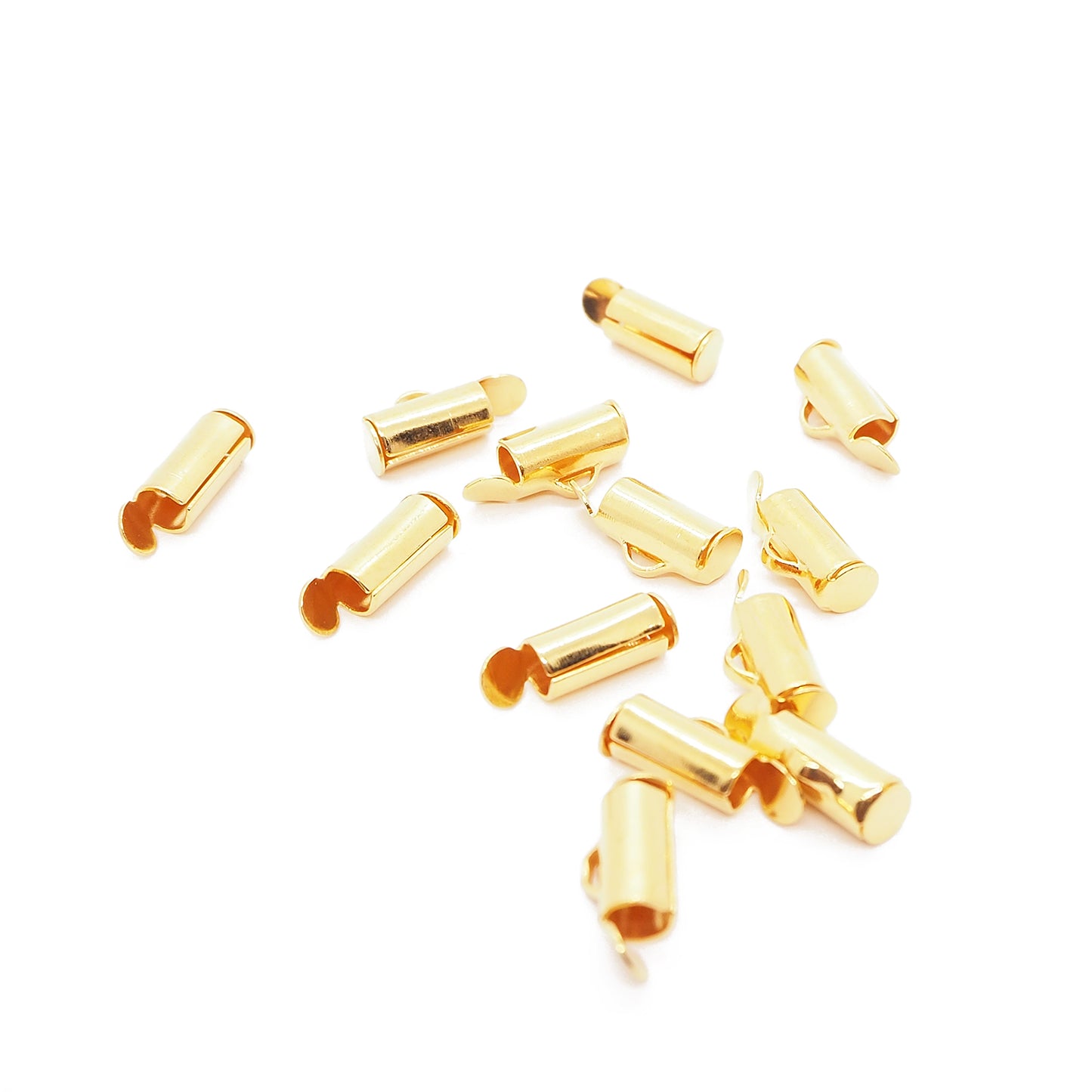 Hinged end piece end cap / gold-colored / 9mm
