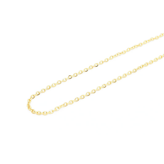 Delicate stainless steel chain / gold plated / 2mm