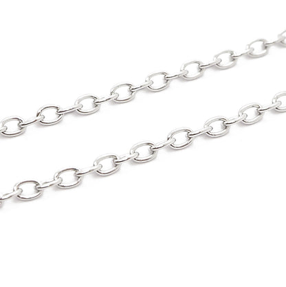 Stainless steel chain / silver colored / 2x3mm