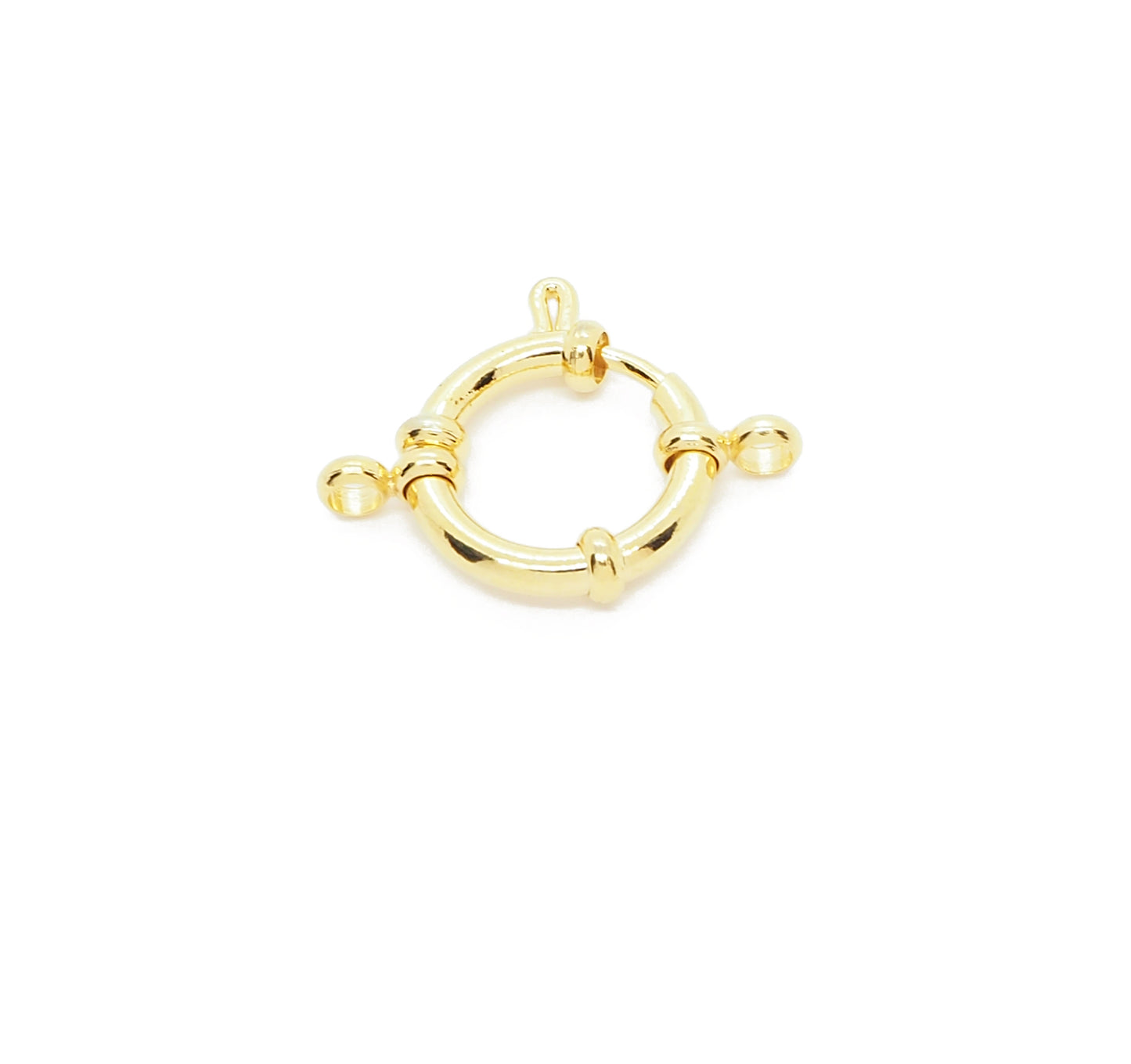 Spring ring clasp / gold-plated stainless steel