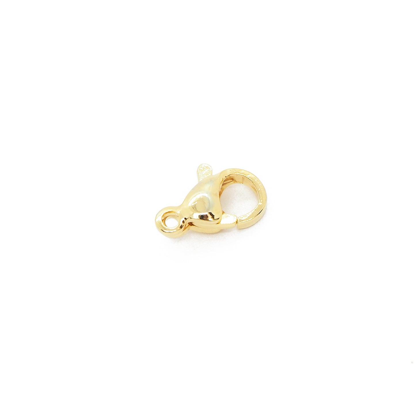 Lobster clasp / stainless steel gold plated / 10 mm