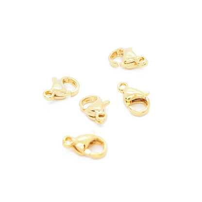 Lobster clasp / stainless steel gold plated / 10 mm