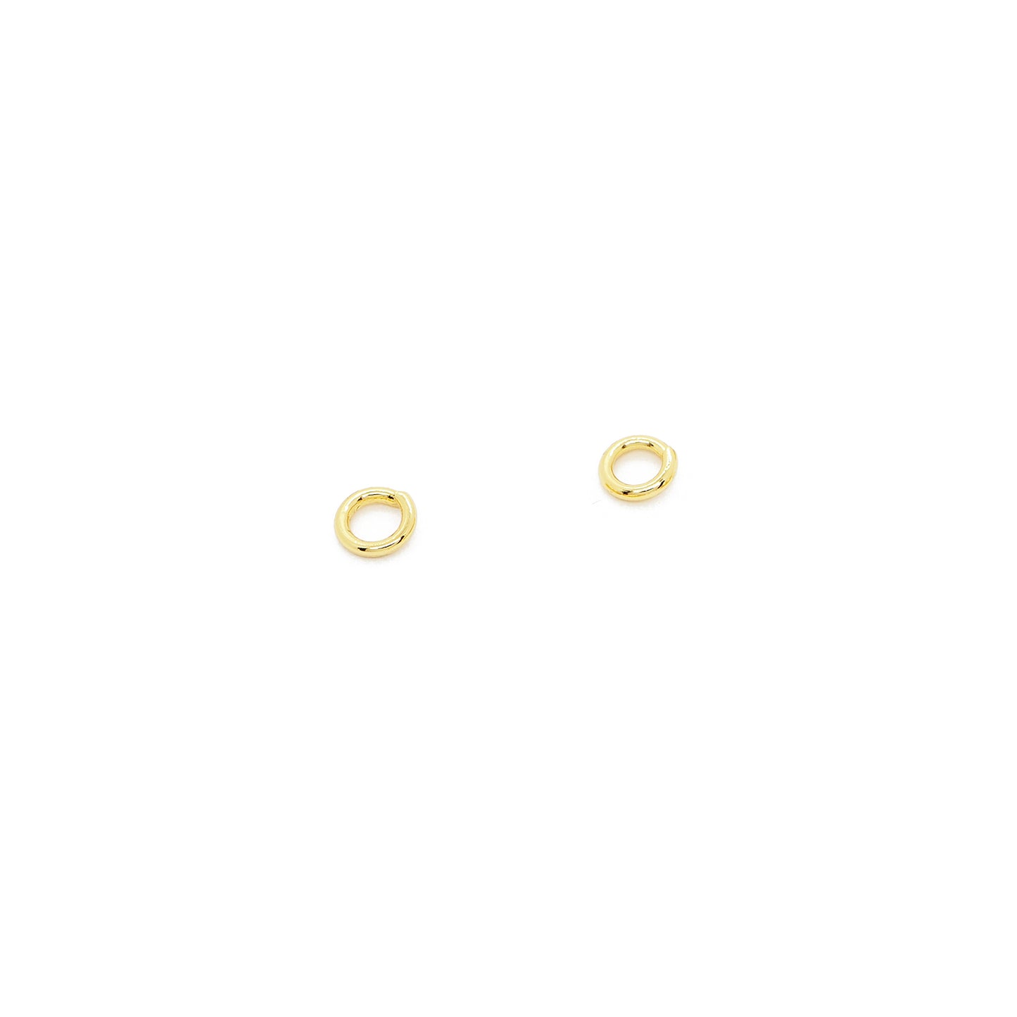 Eyelet binding ring / stainless steel gold plated / Ø 4mm