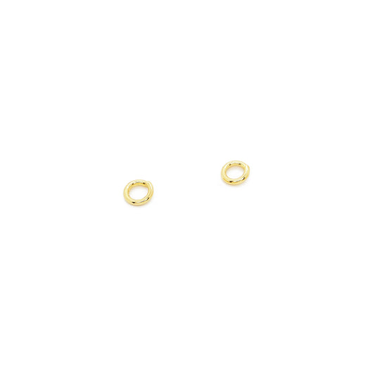 Eyelet binding ring / stainless steel gold plated / Ø 4mm