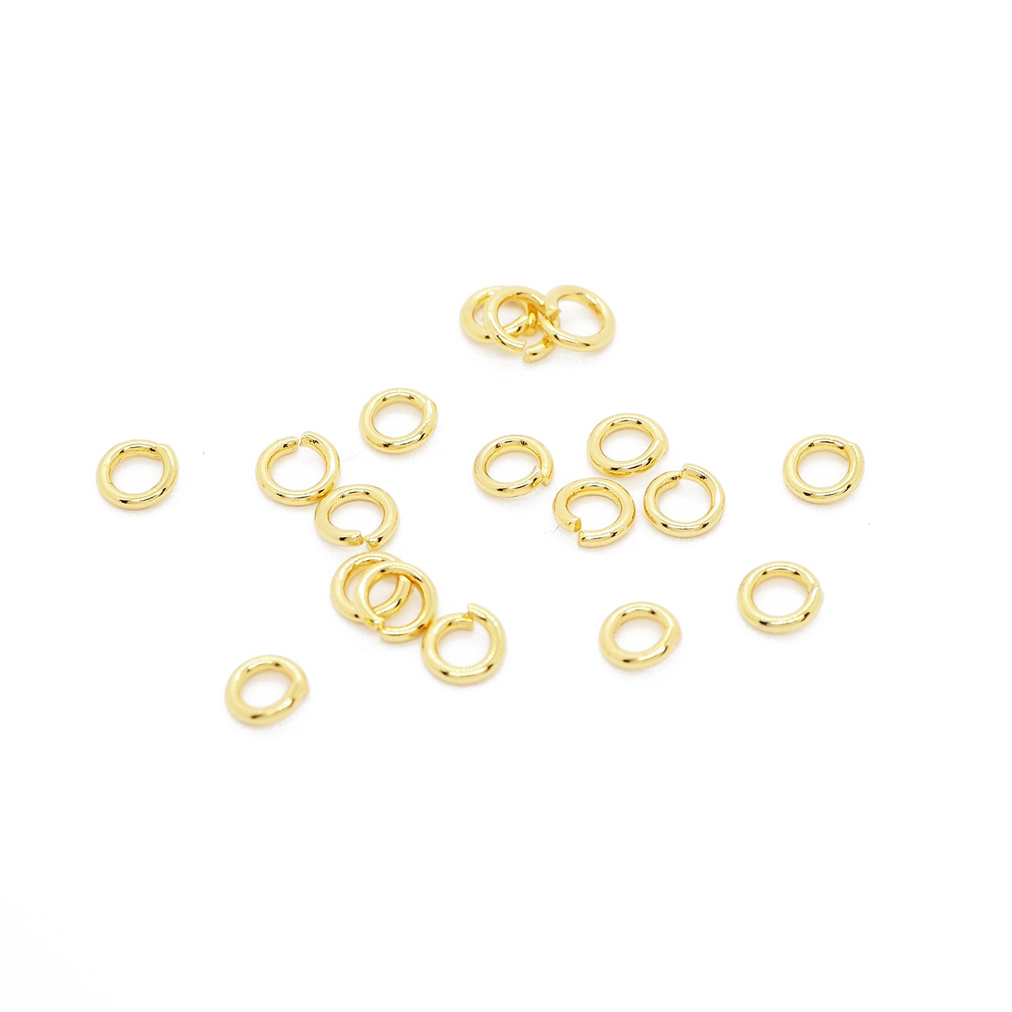 Eyelet binding ring / stainless steel gold plated / Ø 4mm