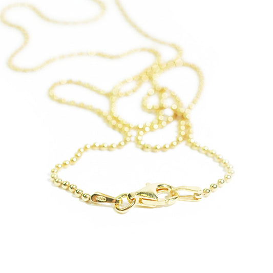 925 sterling silver gold-plated necklace ball chain / 42cm