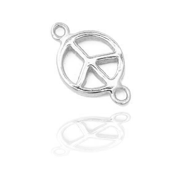 Peace connector / 925 silver / Ø 6mm