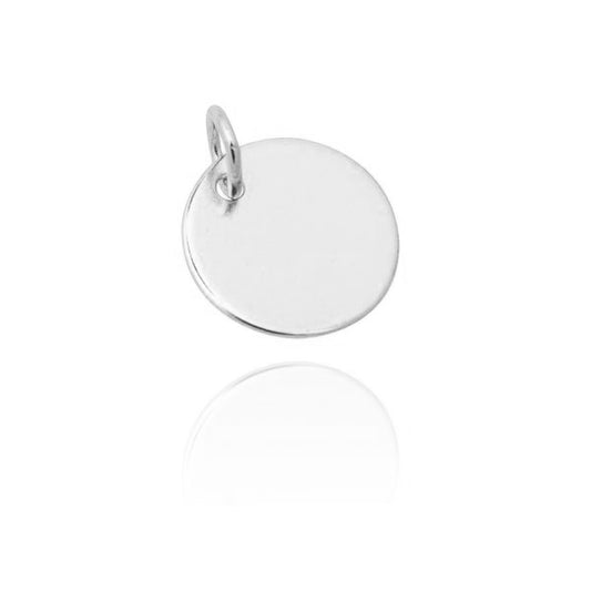 Plate pendant - engravable / 925 silver / Ø 8mm