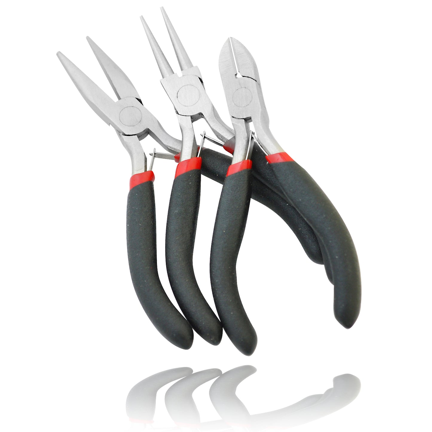 Set of 3 pliers for jewelry making / flat pliers / round pliers / side cutters