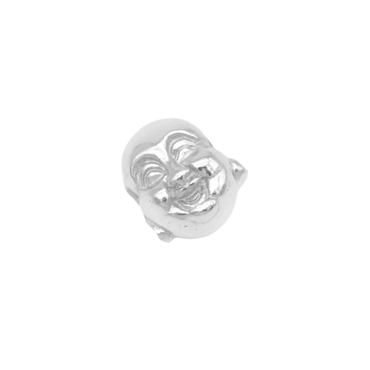 Buddha Kopf Perle / 925er Silber  / Ø 6mm