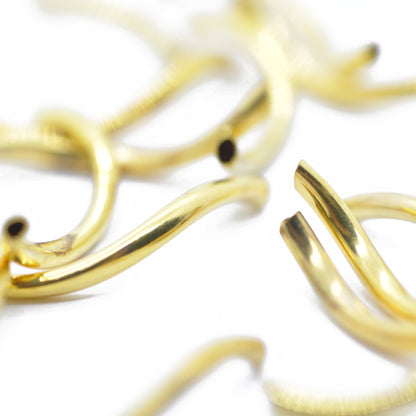 Curved tubes / gold-colored / 20 pcs. / 22 mm