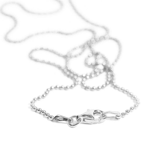 925er Sterling Silber Halskette Kugelkette / 42cm