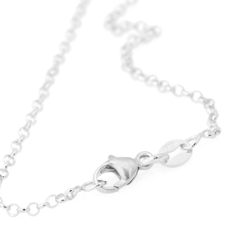 925er Sterling Silber Halskette Erbskette / 90cm