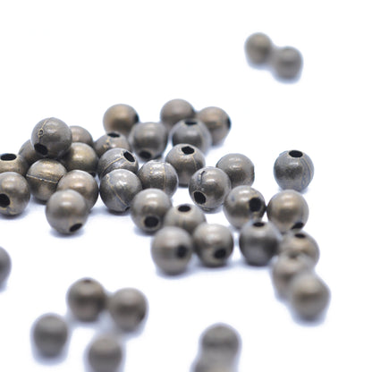 Balls metal beads / brass colored / 100 pcs. Ø 4 mm