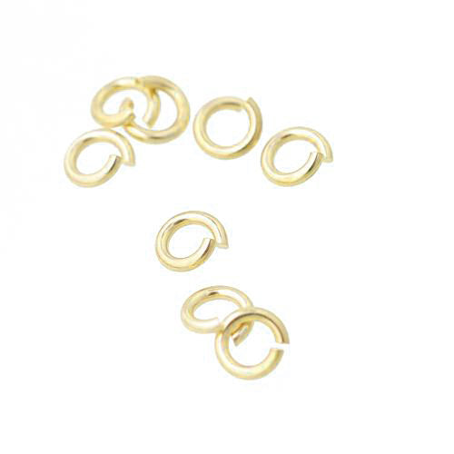 Jump ring open / 925 silver gold plated / Ø 5mm