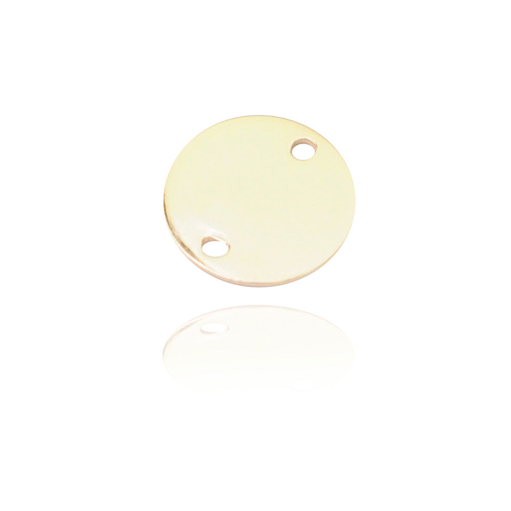 Connector plates / 925 silver gold plated / Ø 8mm