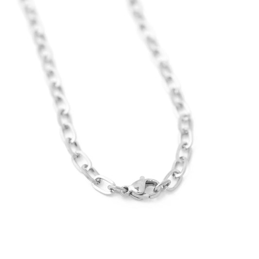 Bicycle stainless steel chain / silver colored / 50 cm