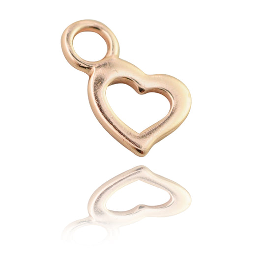 Heart pendant / 925 silver rose gold plated / 6mm