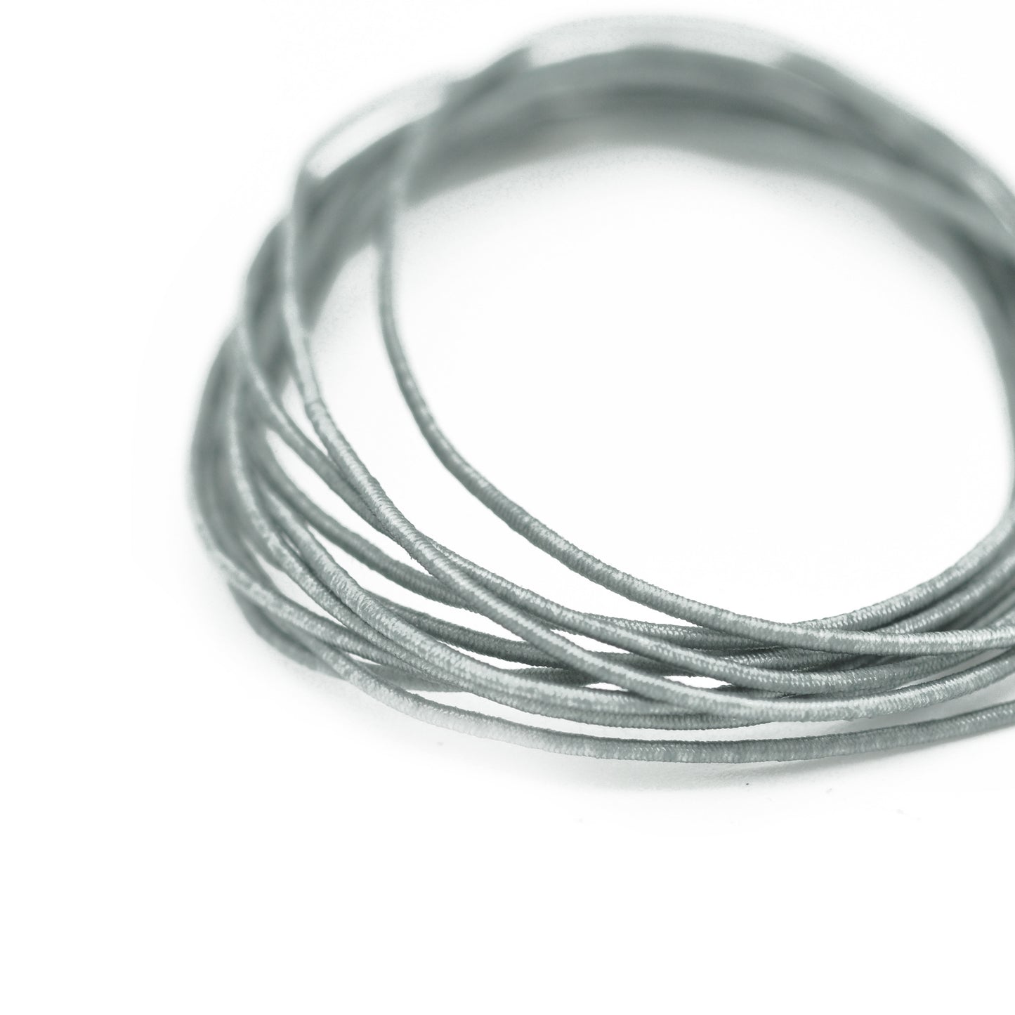 Elastic fabric tape gray 1.5m / Ø 1mm