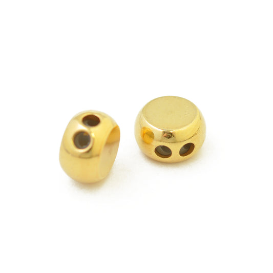 Sliding clasp for 2mm straps / gold colored / 9 mm