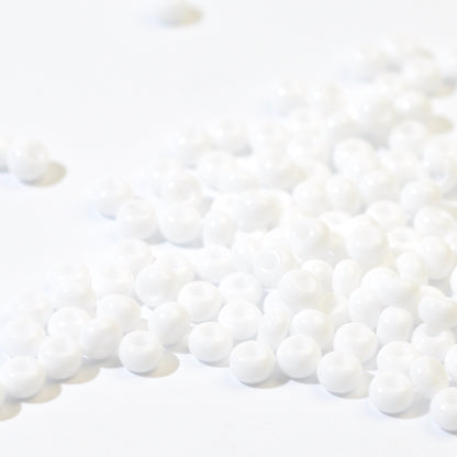 Preciosa Rocailles weiss opak /  Ø 4,5mm (5/0) / 15gr.