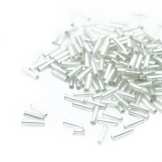 Rocailles pins / silver silver feed 5x2mm / 11gr.