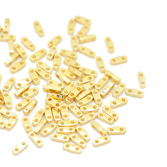 Miyuki Quarter Tila beads / 24k gold plated / 2gr. / QTL0191