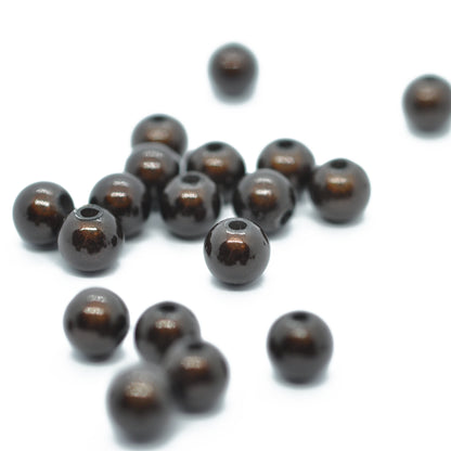 Miracle bead / brown / 40 pcs. / Ø 6 mm