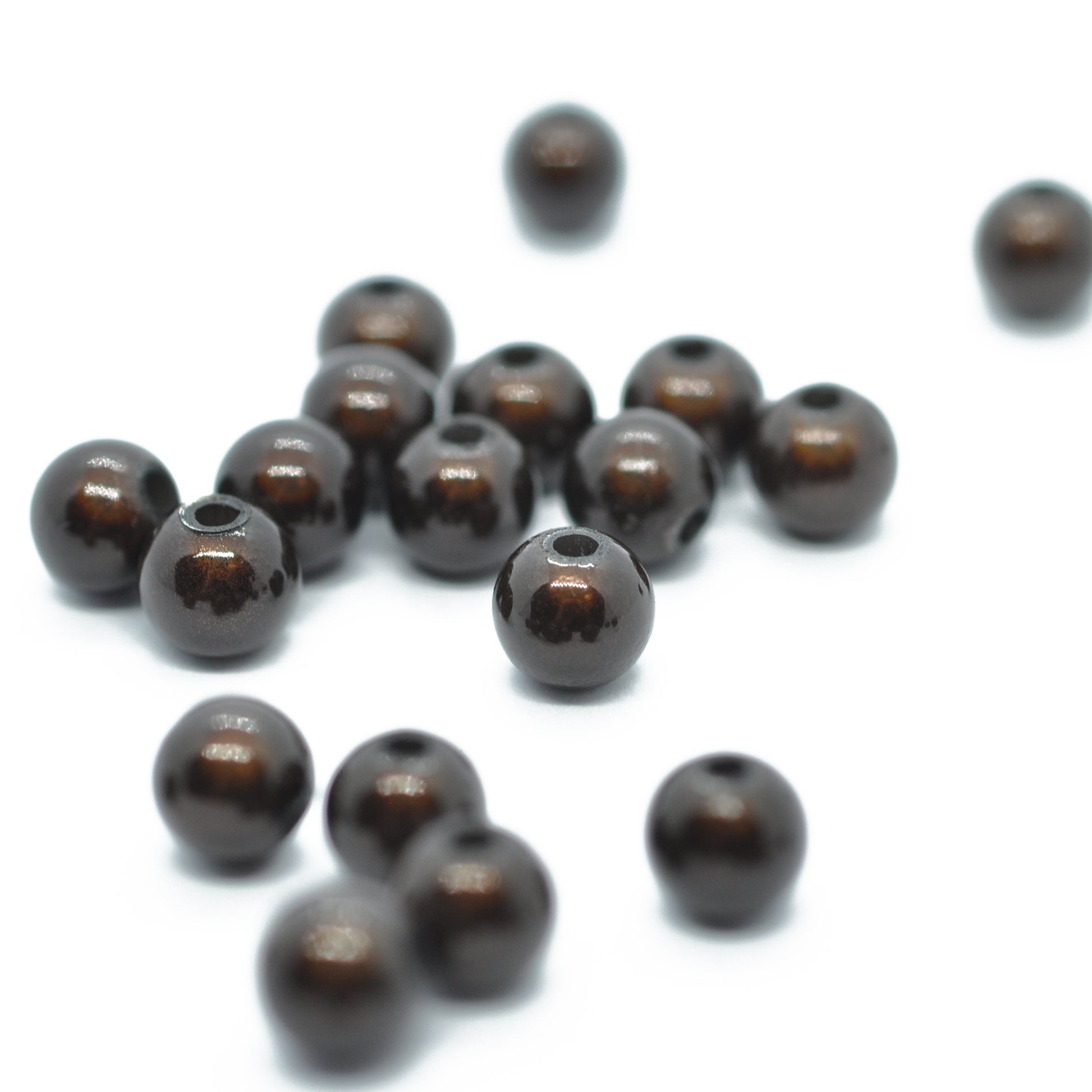 Miracle bead / brown / 40 pcs. / Ø 6 mm – NUENA HAMBURG