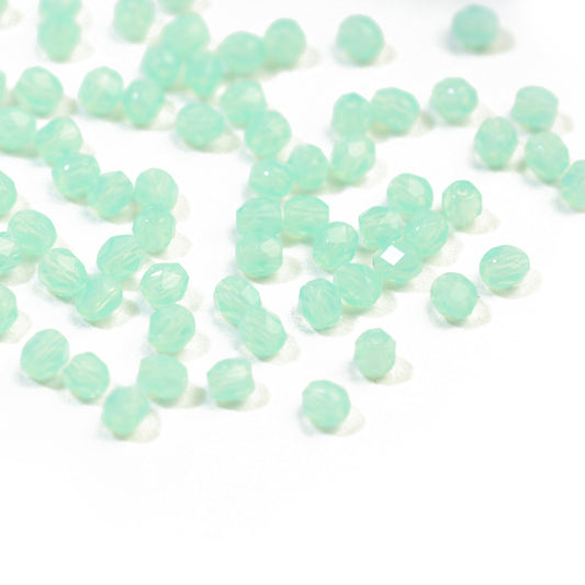 Preciosa glass beads mint opal / 100 pcs. / 3mm