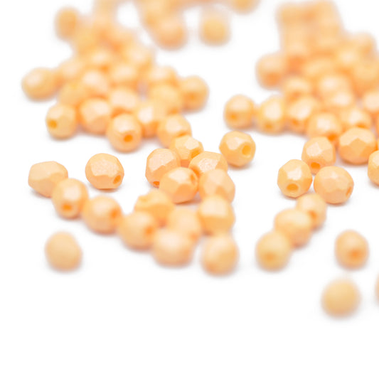 Preciosa glass beads orange pastel / 100 pcs. / 3mm