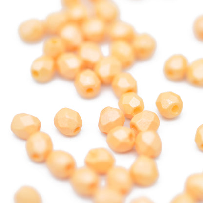 Preciosa glass beads orange pastel / 100 pcs. / 3mm