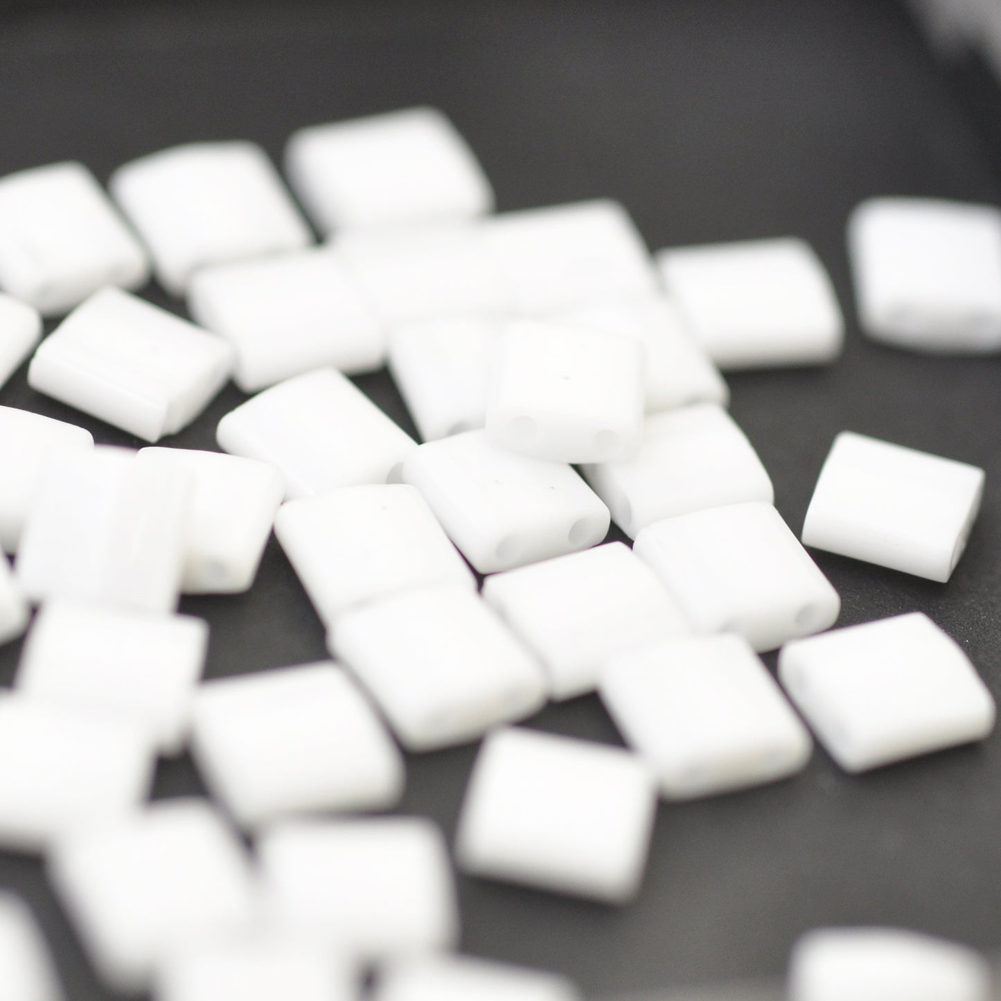 Miyuki Tila beads / white opaque / 5gr. / TL0402