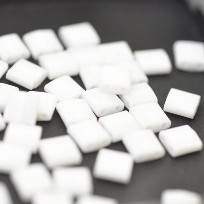 Miyuki Tila beads / white opaque / 5gr. / TL0402