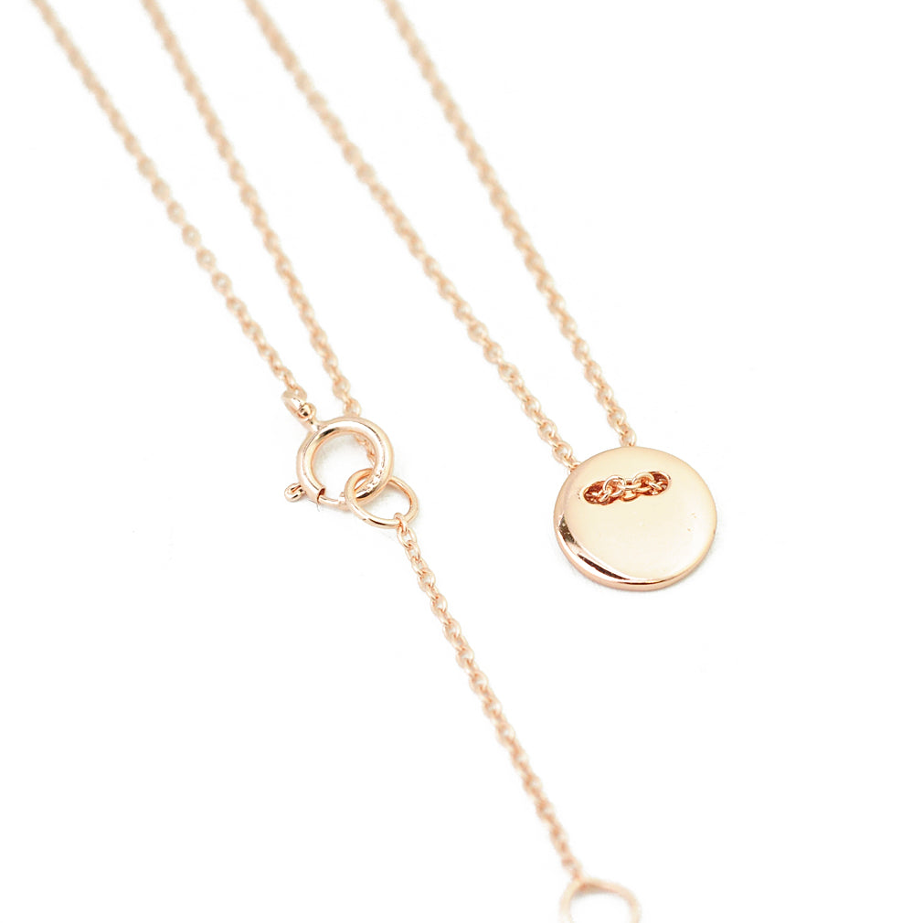 Circle chain - 925 silver rose gold plated - 42-45cm
