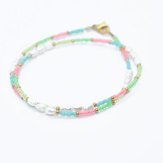 Necklace Choker Mint Dream Pearl / freshwater pearls / 38cm